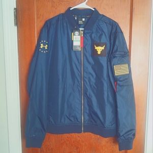 New w/tags UA Project Rock Bomber Jacket Size Large